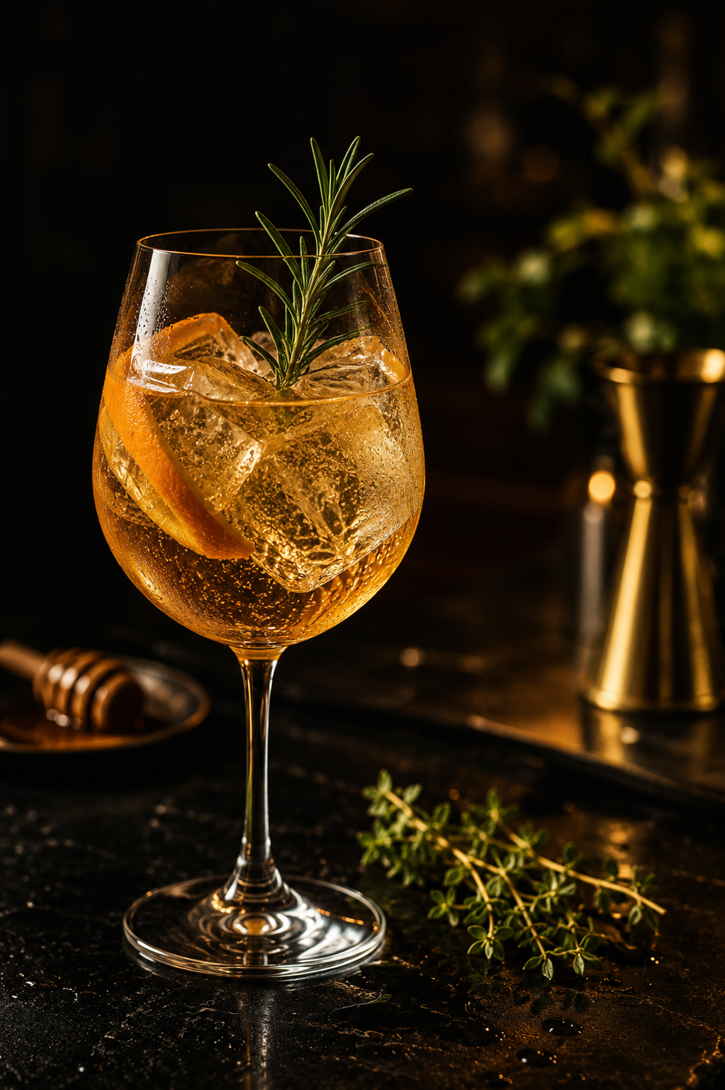 A premium MAR honey wine cocktail